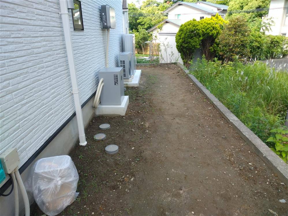 施工前の土の通路